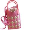 Plaid Cartoon Women's Crossbody Mini Bag: Cute, Lightweight, Knitted Phone Holder for Parent-Child Matching (2024)