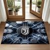 Juventus FC Design Crystal Velvet Rug Soft Decorative Mat for Bedroom Entrance