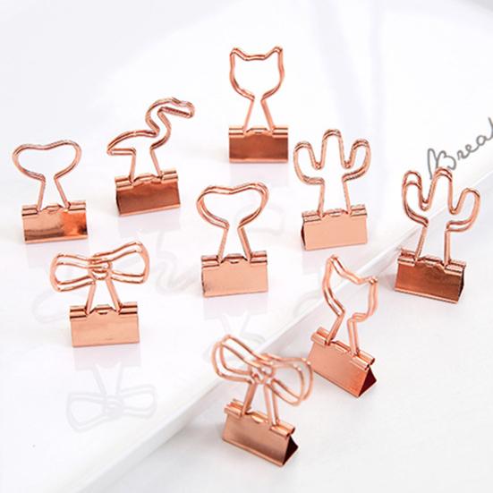 6Pcs Metal Paper Clips Cute Animal Shape Binder Clamps for School Office Colorful Document Photo Holders