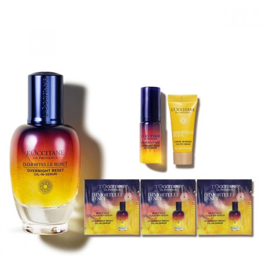 L Occitane immorteLLe Overnight Reset oiL In Serum 50mL +deLuxe 2pcs + sampLe 3 Single option