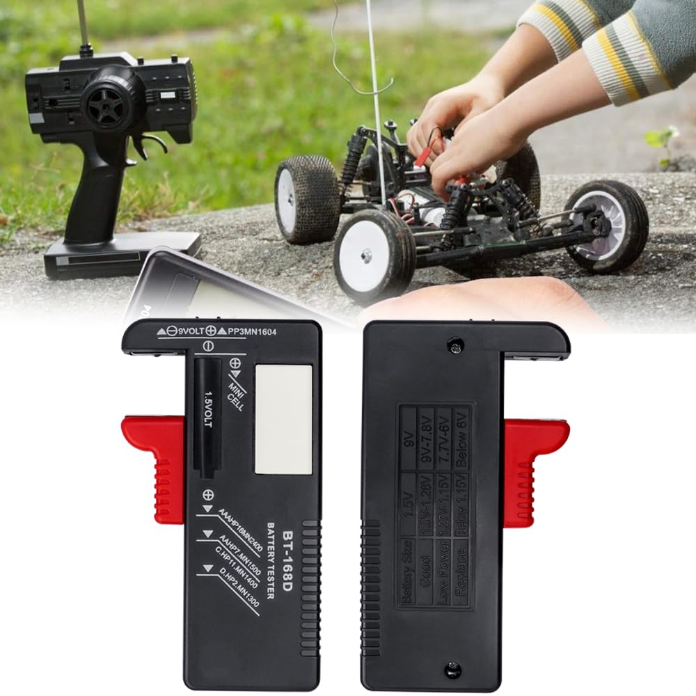 Digitaler Batterie-Volt-Tester, Universeller Digitaler LCD AA/AAA/C/D/9V/1,5V Knopfzellen-Batterie-Volt-Tester BT-168D Elektrischer Test