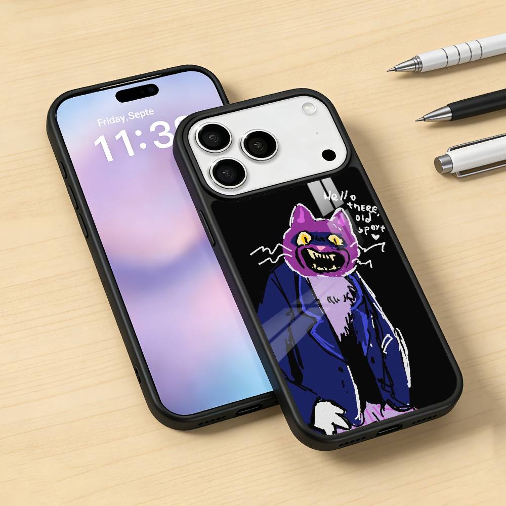 P-PocketCat F-Fear H-Hunger Handyhülle Magnetisch Für iPhone17 16 15 14 13 12 Pro Max Für Magsafe Kabelloses Ladecover