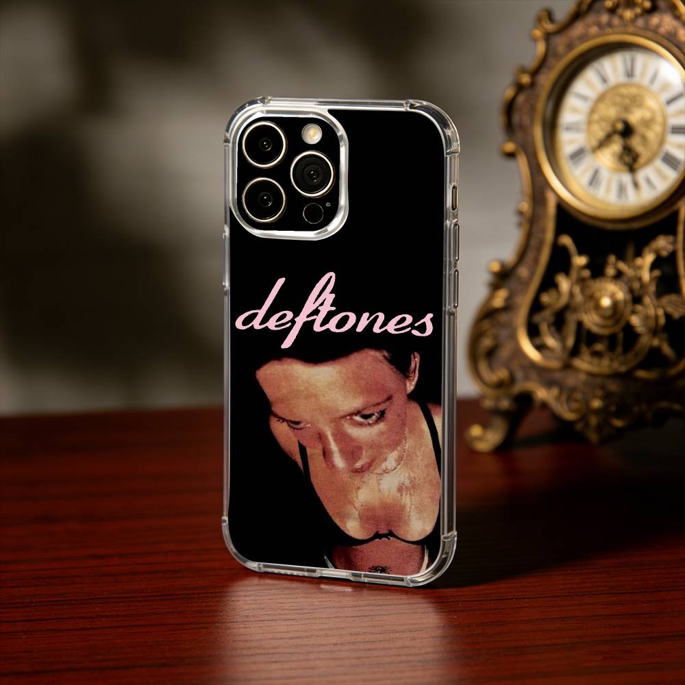 R-Rock Band D-Deftones Phone Case For iPhone17,16,15,14,13Pro Max,us,Soft Silicone Transparent Cover iPhone15