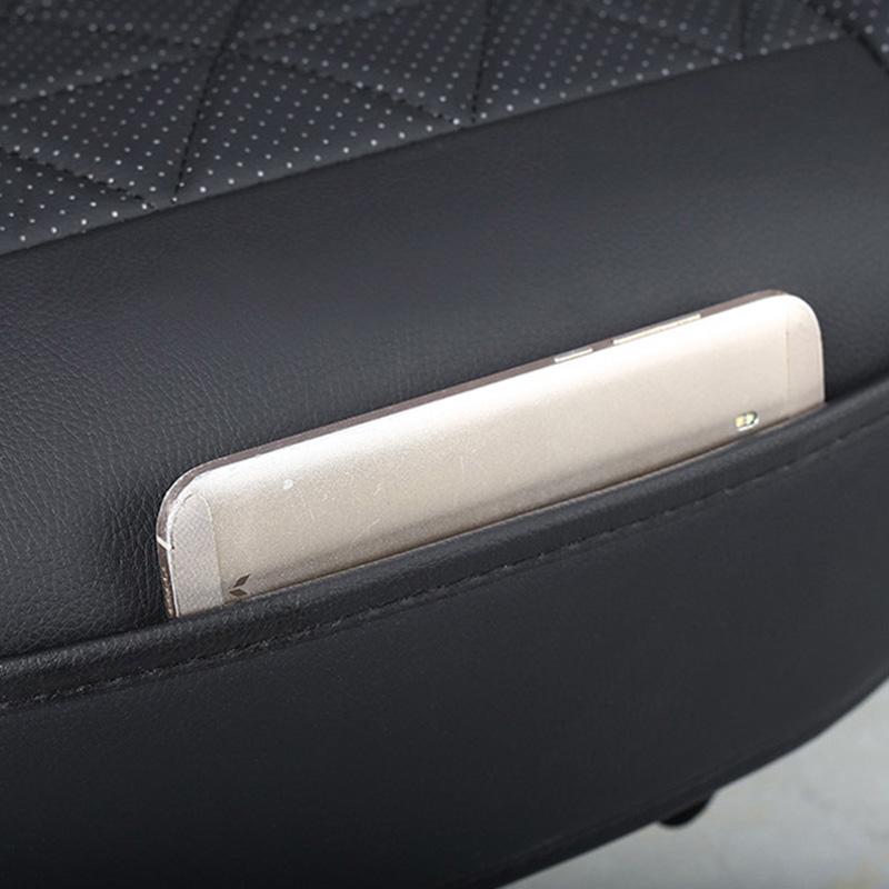 PU Leather Car Seat Cover Protector Waterproof 3D Wrapped Front Seat Cushion Interior Seat Mat Auto Accessories