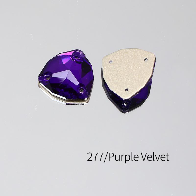 Dongzhou Crystals Flatback Non Hotfix Sew on Rhinestones Triangle Shape Crystal Beads Sewing Accessories for Dress & Shoes