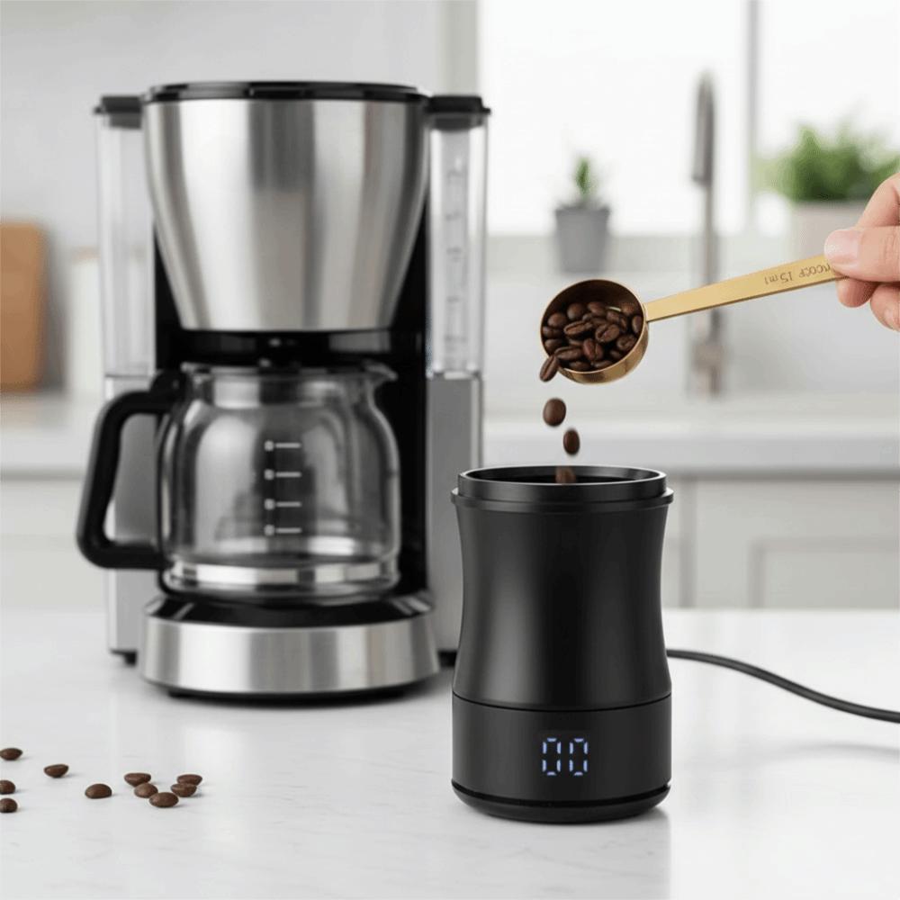 High-precision Electronic Coffee Scale Aluminium Zinc Zinc Alloy Coffee Powder Cup Portable Tea Cup  Barista