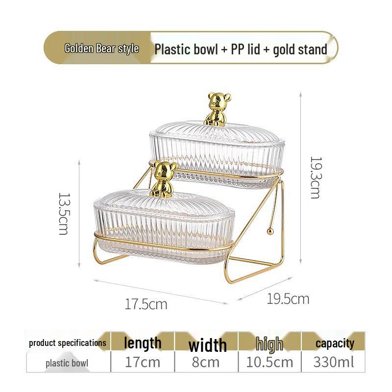 Elegant Multi-Layer Fruit and Snack Tray for Living Room
