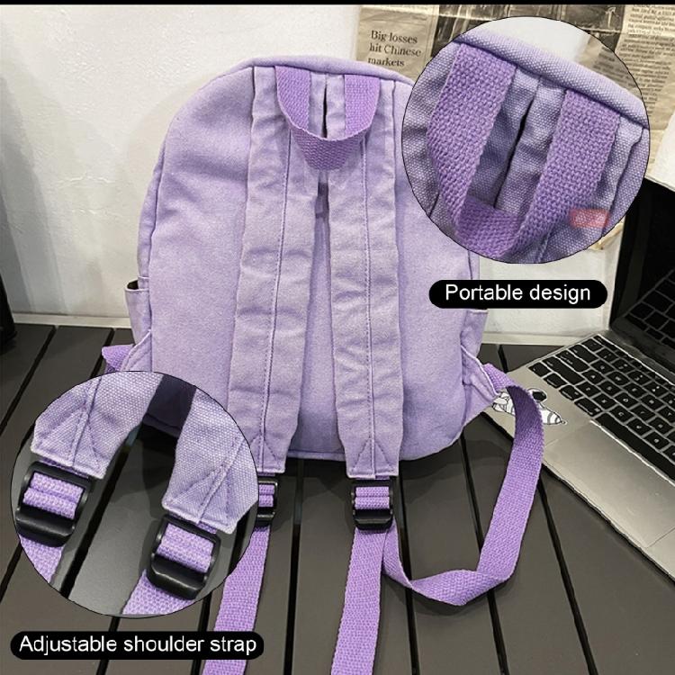 Solid Color Backpack Girl Casual Daypacks Canvas Backpack Student School Backpack Travel Backpack Aesthetic Backpack