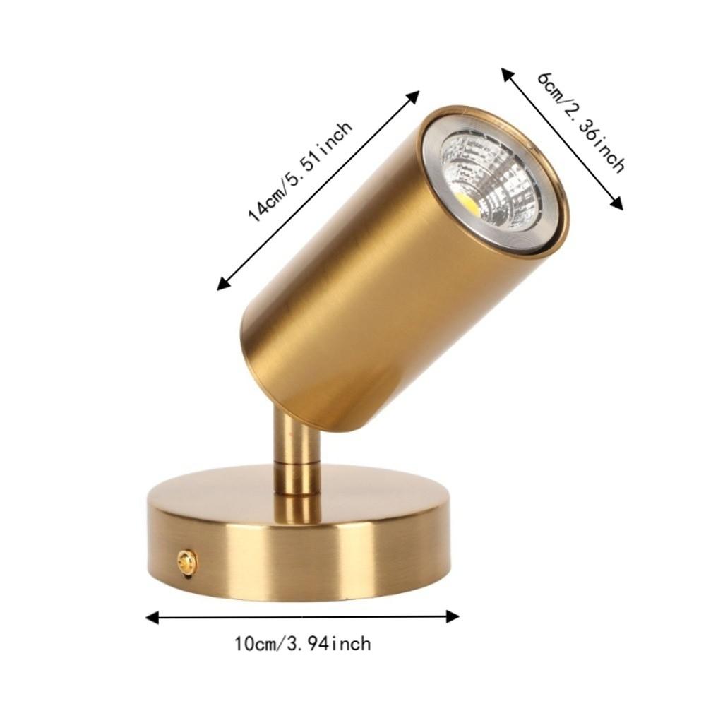 3000K Warm Light Wall Lamp 7W LED Wall Sconce Modern Ceiling Spotlight Fixture Hotel