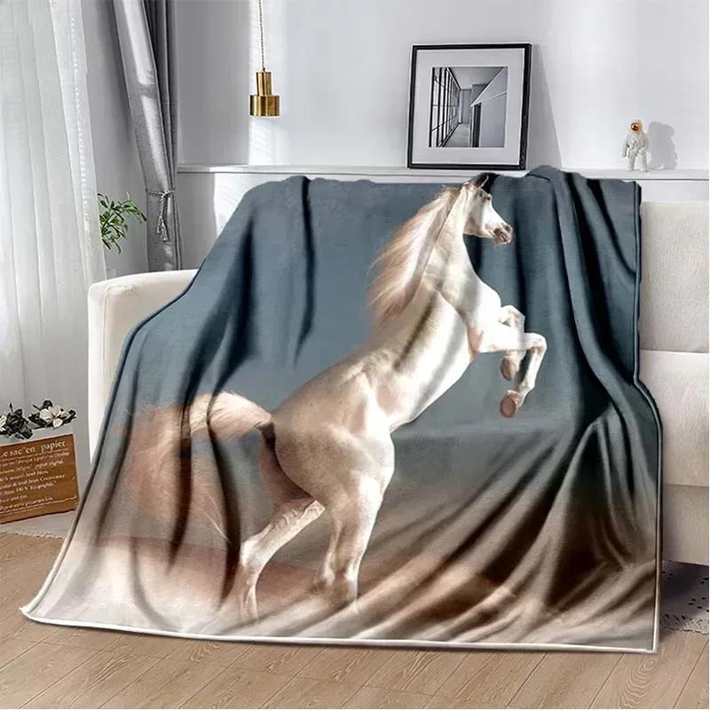 3D Print Cartoon Pentium Horse Flannel Blanket,Multi-purpose Holiday Gift Blanket Warm And Soft Blankets All Seasons