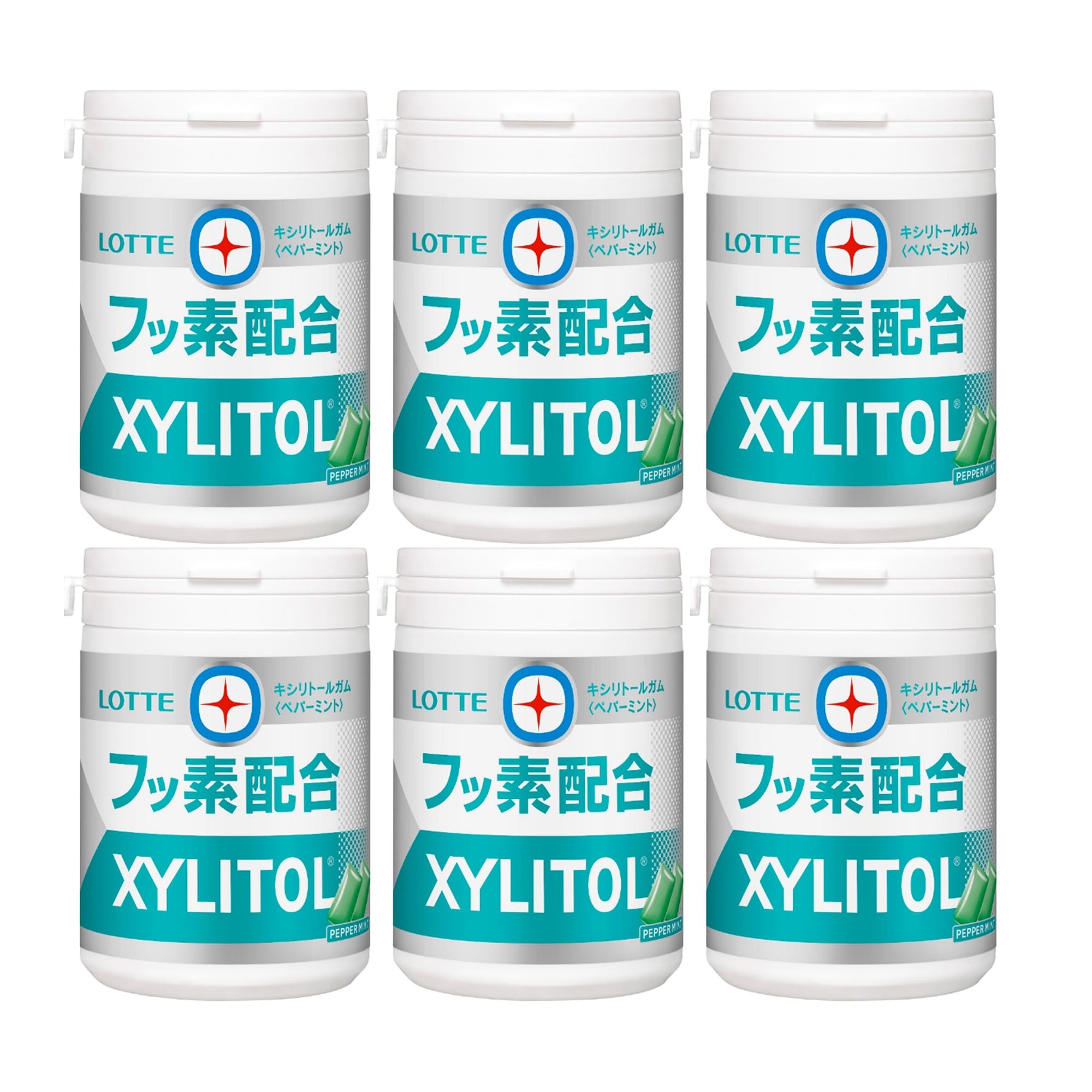 

Lotte Xylitol Gum Fluoride Slim Bottle 125g x 6 + (Peppermint)