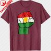 Kurdish Flag Fist Design Unisex TShirt National Pride Celebration Clothing Casual Men Women Unisex Daily Life Cotton Streetwear