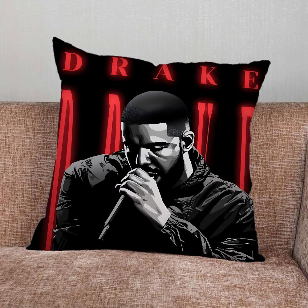 Rapper D-Drake Pillow Case For Home Bedroom Car Office Decoration Living Room Sofa Cushion Cover Suitable