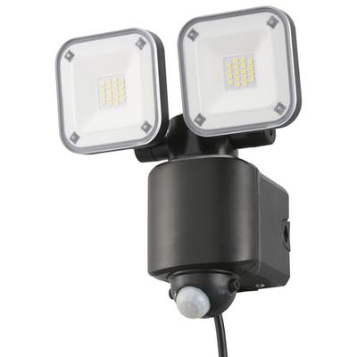 OHM Electric Monban Sensor Light, Motion Sensor, Outdoor, IPX4, Security, Two-Light Outlet Type, 3200 Lumens, LS-A320W2 (Product Code: 07-8809)