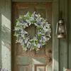 Lifelike Spring Door Wreath Realistic Door Hanging Wreath Lavender Wreath Home Decoration