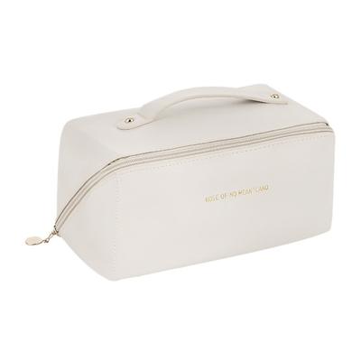 Large Capacity Makeup Bag Waterproof Travel Cosmetic Bag with Divider Faux Leather Travel Toiletry Bag Makeup Organizer