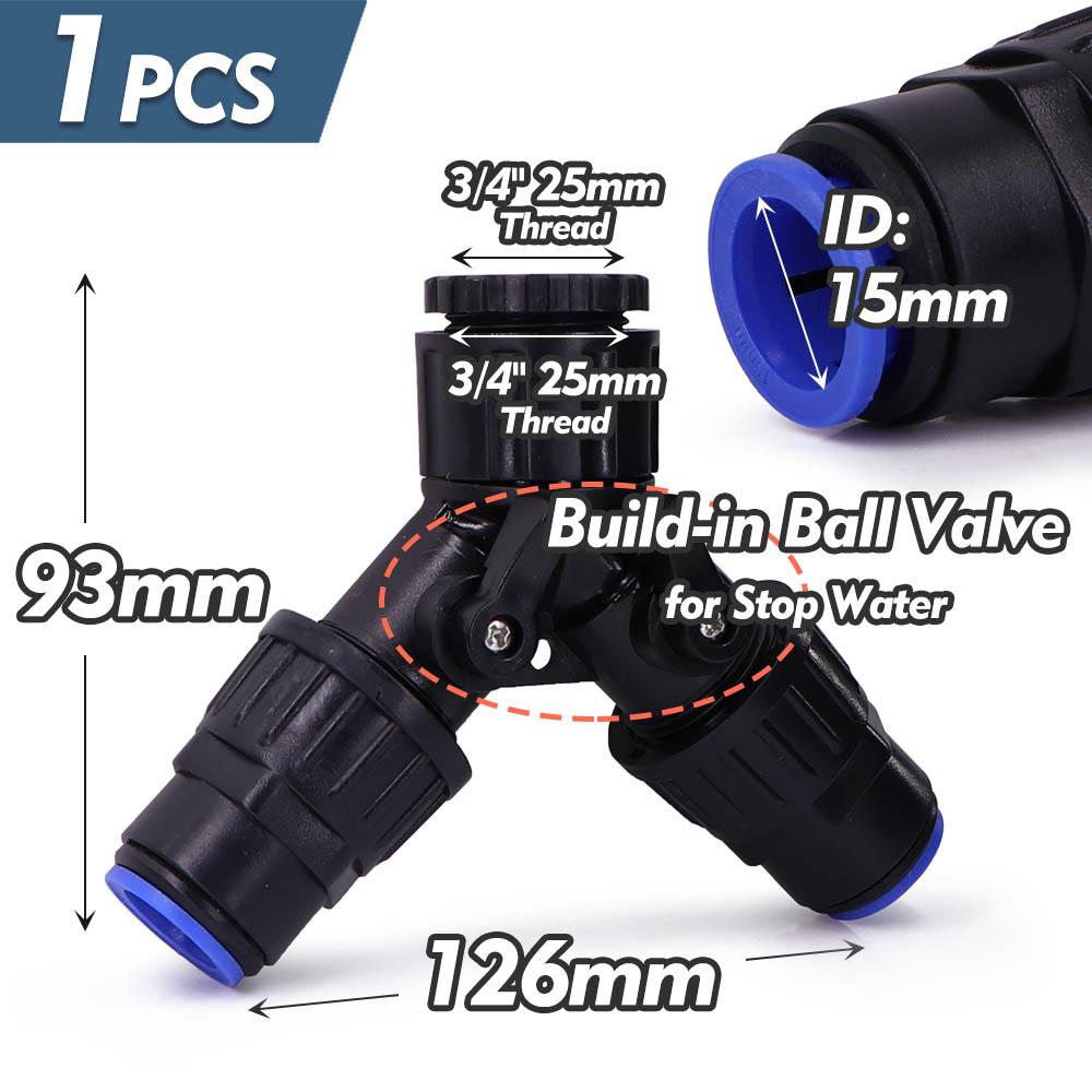 1/2" OD-15mm PE Hose Irrigation Water Tube 15 To 6mm Quick Connect Joint Tee Taps Ball Valve Adapter Garden Micro Drip Fittings
