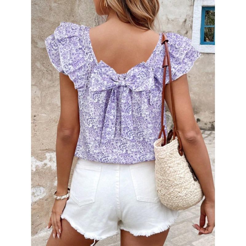Women's Printing Fashion Loose Short Sleeves Casual Comfortable Tops Women’s
