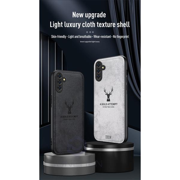 Deer Head Soft Leather Shockproof Case For Samsung Galaxy Note 8 9 S22 S23 S24 Ultra A14 A15 A25 A35 A50 A51 A52 A72 Back Cover