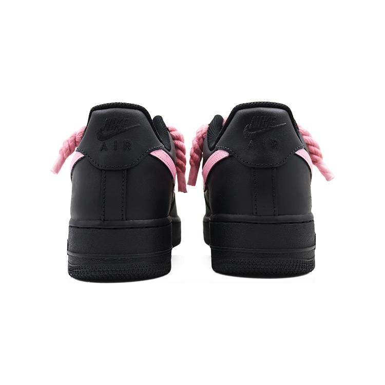 Nike Air Force 1 Slip Resistant Abrasion Resistant Low top Skateboard Shoes Unisex Black Pink CW2288-001(Team91- )