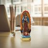 Resin Mexican Virgin Figurine Desktop Ornament European Our Lady Statue Handicrafts Christmas Gift Home Decor for Office Study