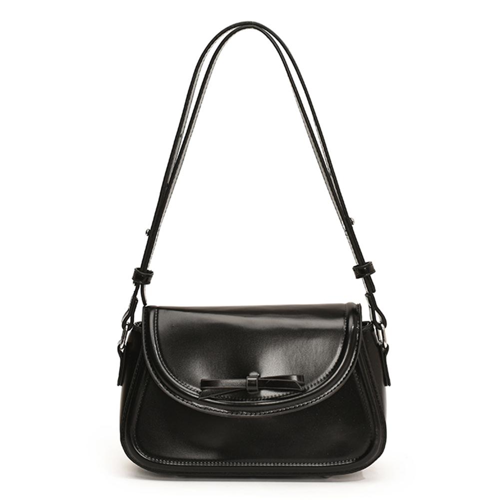 Women Small Underarm Bag Solid Color Casual Tote Handbag Girls Outdoor Daily Bag