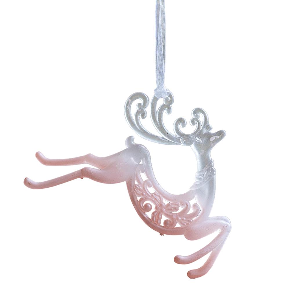 Transparente Schneeflocken Ballettmädchen Elch Anhänger Ornamente Hängende Verzierungen Zubehör Weihnachtsgeschenke Weihnachtsbaumdekor Anhänger