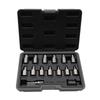 15 Piece Screw Extractor Set for Removing Stripped Rusted Bolts with Double Head Design Compatible with Power and Hand Tools