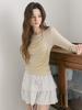 Etmont Texture Tiered Mini Skirt, White