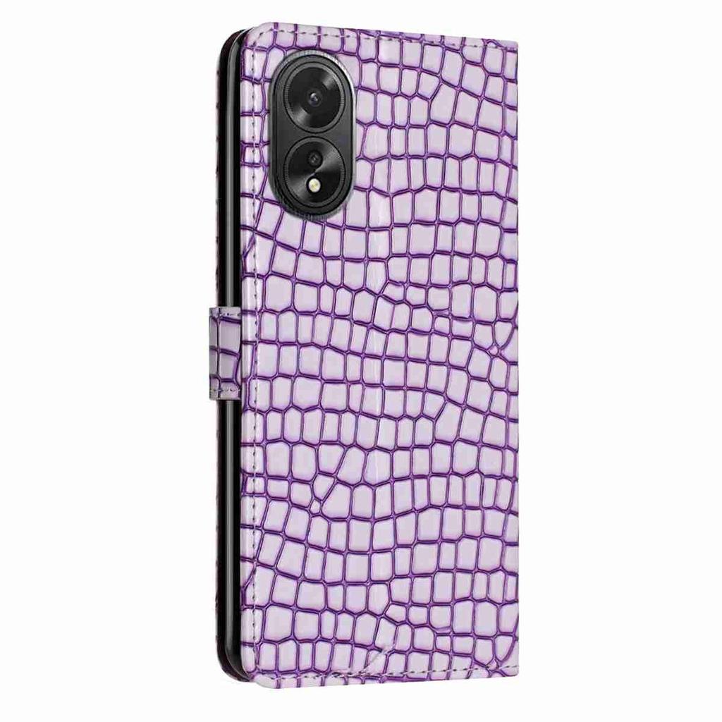 Crocodile Fashion Phone Case for Oppo series.Oppo A17 A18 A36 A54 A57 A58 A74 A76 A77 A78 Reno8...,Faux Leather Wallet with Card Slots & Shockproof
