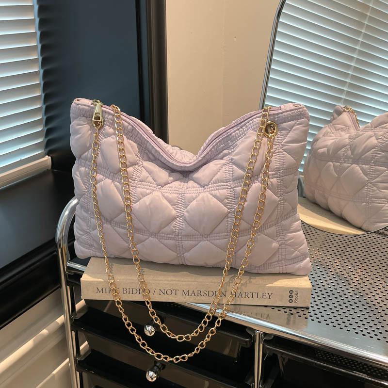 

Chain-style Bag with Adjustable Strap, Lightweight, Large Capacity, Single Shoulder Crossbody Bag фіолетовий