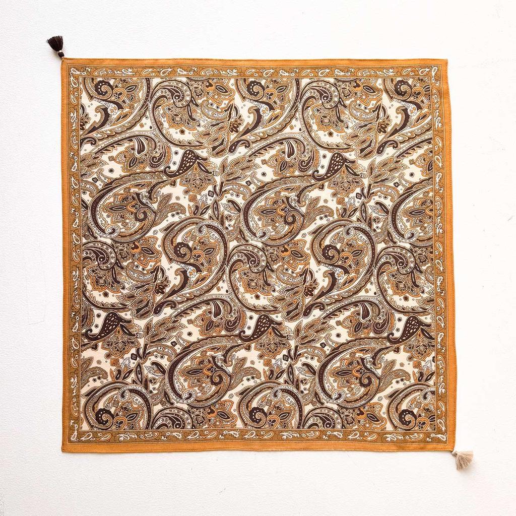 1116 Summer New Versatile Fringed Pendant, Medium Square Scarf, Women's Retro Literary and Artistic Style Neck Protection, Silk Scarf, Scarf Wholesale