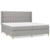 Maison Exclusive - Sommier à lattes de lit avec matelas Gris clair 200x200cm Tissu