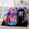 Stained Glass Gothic Romance Blanket Flannel Blanket for bed, sofa, Camping, Hiking, Picnic Essentials, gift for family Fan gifts
