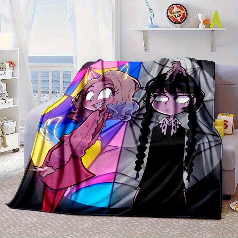 Stained Glass Gothic Romance Blanket Flannel Blanket for bed, sofa, Camping, Hiking, Picnic Essentials, gift for family Fan gifts
