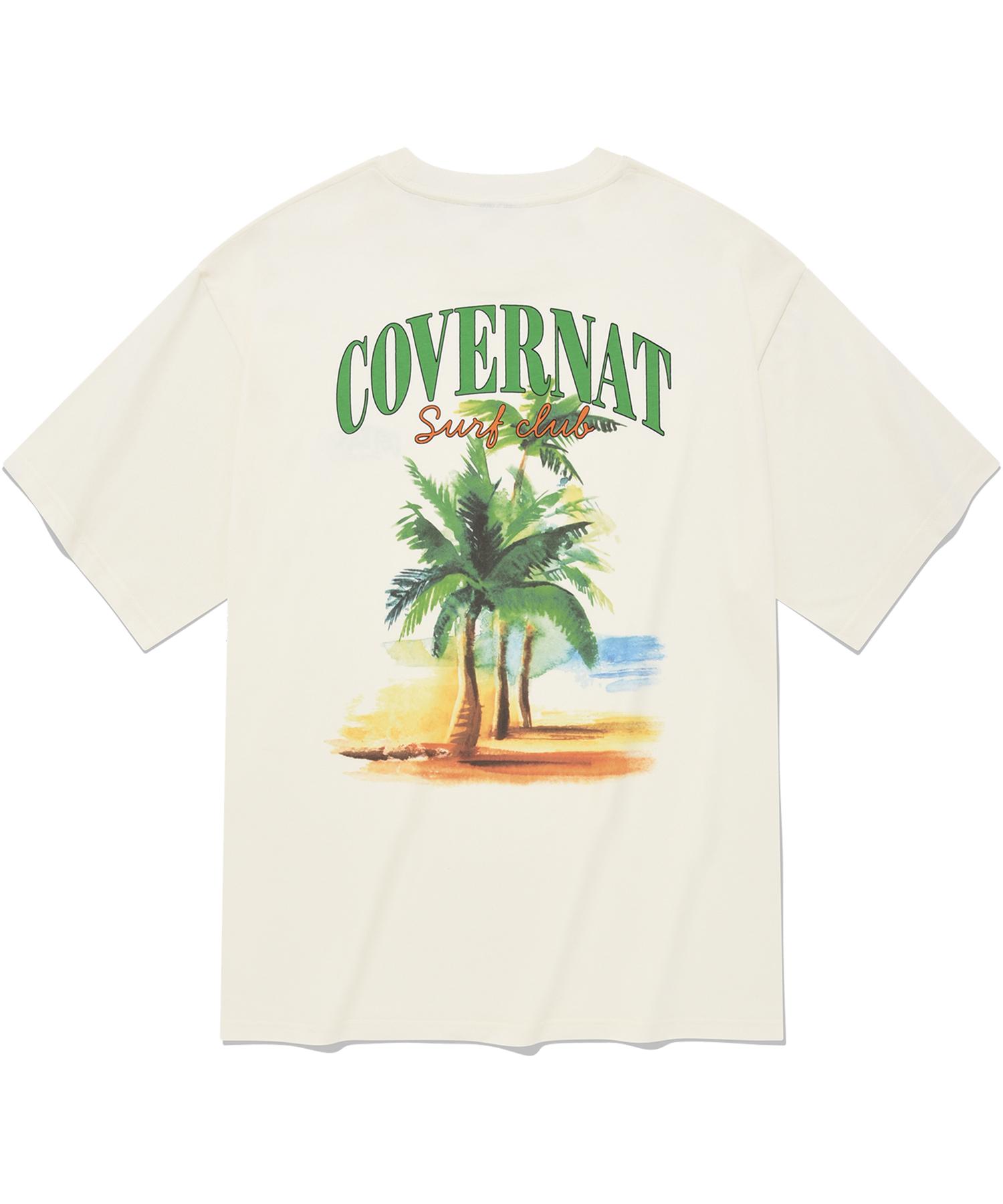 Covernat Arch Hawaiian T-Shirt Ecru Ecru/S