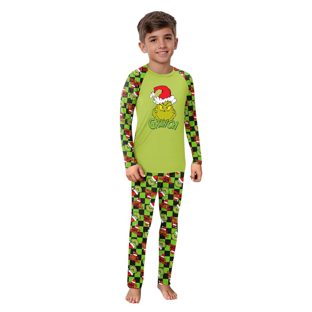 Christmas Prints Family Matching Long Sleeve Tops+Pants Set Family Matching Sets