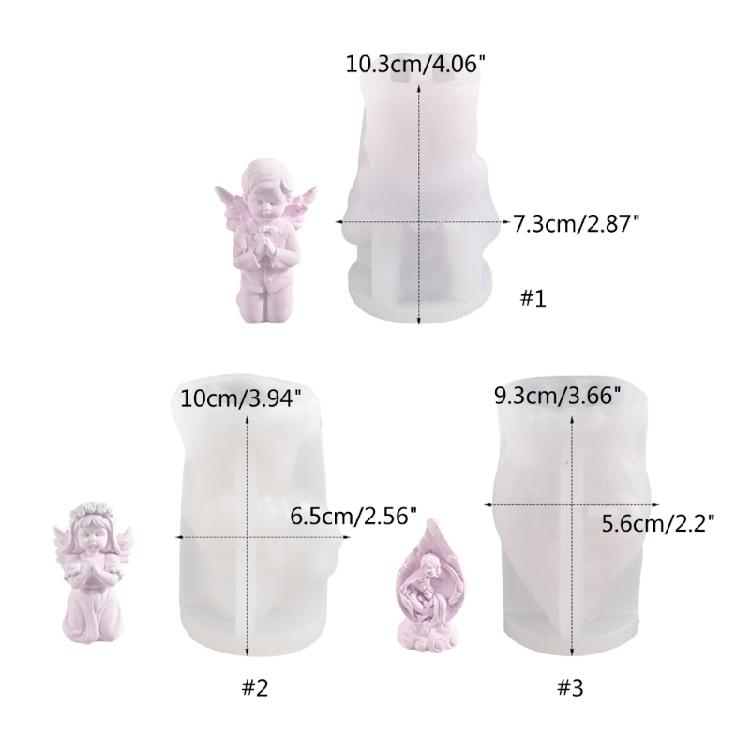 Plaster Aromatherapy Candle Molds 3D Candle Making Mold 3D Angel Silicone Mold for Home Decoration,Art Crafts Ornaments