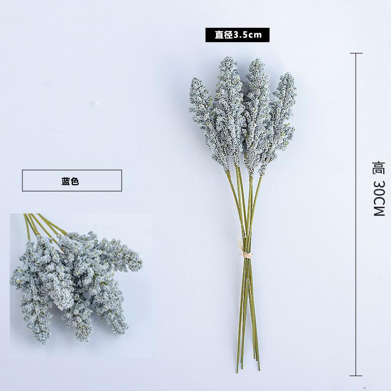 6 Pieces/Bundle Pe Wheat Ear Flower For Wedding Decoration Flower Arrangement Fake Plants Vases For Home Decor Diy Gift Bouquet