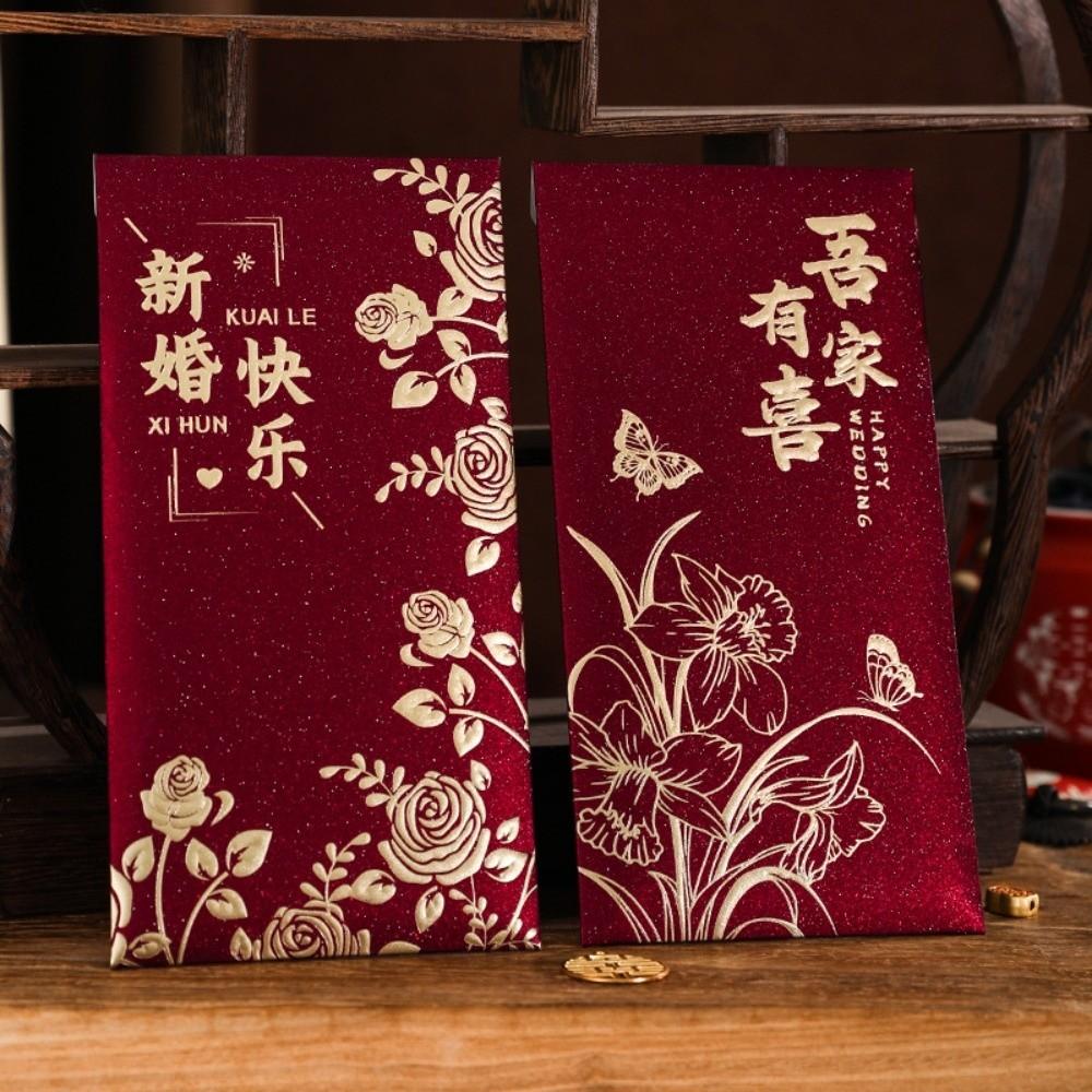 Chinese Horse Year New Year Red Envelope Hot Gold Hard Paper Red Packet Thickened Hongbao Chinese Money Envelopes Children