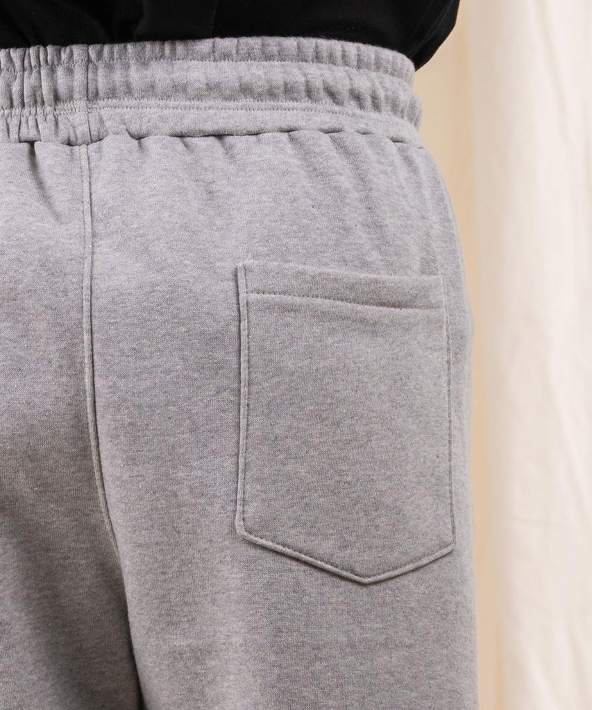 Ellamo Wide One-Pleat Sweatpants [Gray]