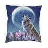 Custom Wolf Tree Pillow Case 45X45Cm Decoration Kawaii Animal Cushions For Sofa Square Pillowcase