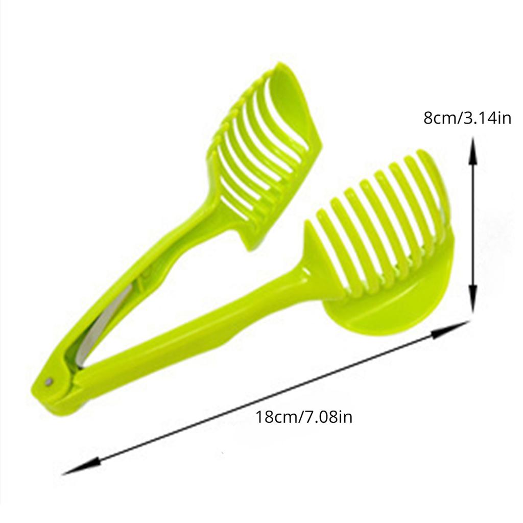 1pcTomato Slicer Tool, Lemon Cutter Tool, Lemon Slicer Holder, Tomato Slicer Holder,Round Fruit Tongs, Egg Slicer Cutting Holder, Kitchen Tools