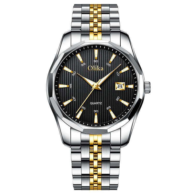 New Top Brand Business Watch Men's Waterproof Steel Band Watch Luminous Multifunctional Automatic Quartz Watch for Men