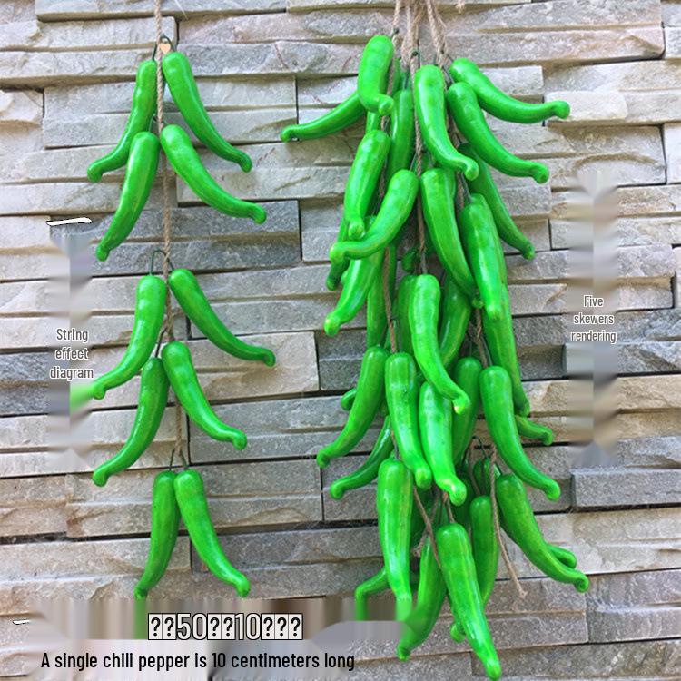 Декоративная подвесная гирлянда из красного перца чили и искусственных овощей для декора ресторана или дома