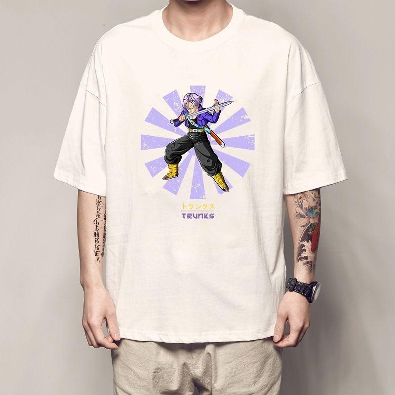 Last Language  Dragon Ball Little Wukong T-shirt Trunks Short-sleeved Dragon Ball Garin Fairy Peach White Clothes