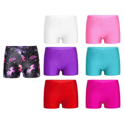 Kids Girls Elastic Waist Shorts Child Dance Sports Gymnastic Workout Bottoms Shorts
