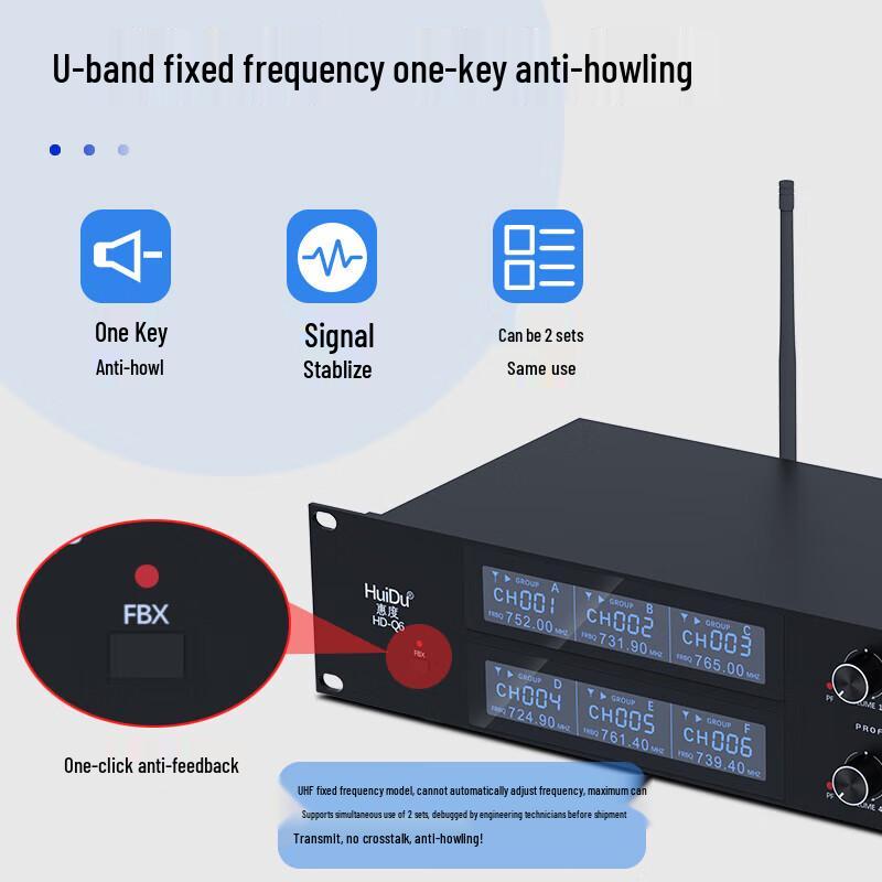 HuiDu Professional Wireless UHF Microphone System (CN Version)