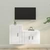 VidaXL TV Furniture Set 2 Pcs High Gloss White Engineered Wood 3188448