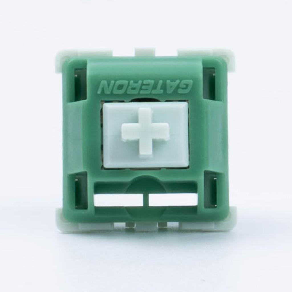 GATERON Green Apple Keyboard Heavy Tactile Through Hole RGB LED 5 Pin Green 22mm Dual Stage Spring Factory 63gf Key Switches for MX Mechanical